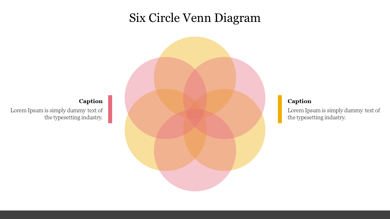 6 Circle Venn Diagram Google Slides and PowerPoint Templates